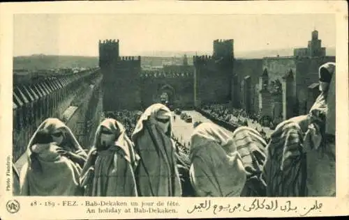 Ak Fès Fez Marokko, Bab-Dekaken un jour de fete