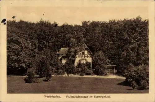 Ak Wiesbaden in Hessen, Försterhäuschen, Dambachtal