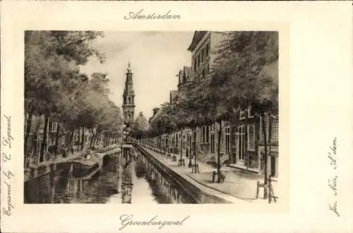 Künstler Ak Legrand, Amsterdam Nordholland Niederlande, Groenburgwal