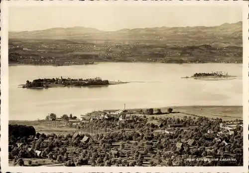 Ak Ufenau Kanton Schwyz, Gesamtansicht, Lützelau