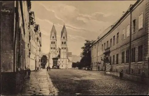 Ak Ehrenbreitstein Koblenz am Rhein, Generalkommando, Castorkirche