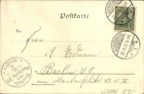 Ak Bad Godesberg Bonn am Rhein, Teilansicht, Godesburg