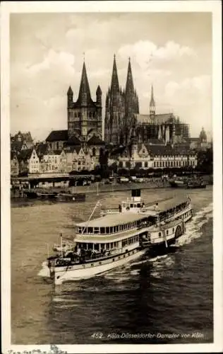 Ak Köln am Rhein, Köln Düsseldorfer Dampfer, Dom