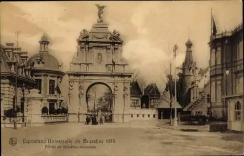 Ak Brüssel Brüssel, Ausstellung 1910, Eingang