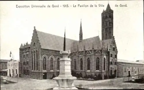 Ak Gent Ostflandern, Weltausstellung, Pavillon der Stadt Gent