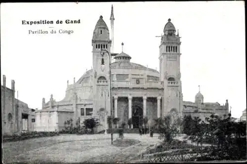 Ak Gent Ostflandern, Weltausstellung, Pavillon von Kongo