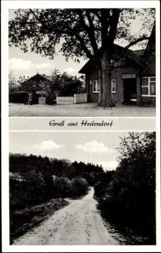 Ak Hedendorf Neukloster Buxtehude im Kreis Stade, Straßenpartie, Gasthaus zur Eiche