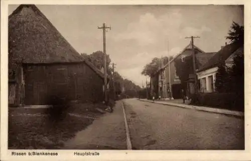 Ak Hamburg Altona Rissen, Blick in die Hauptstraße