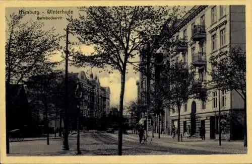 Ak Hamburg Nord Winterhude, Barmbekerstraße