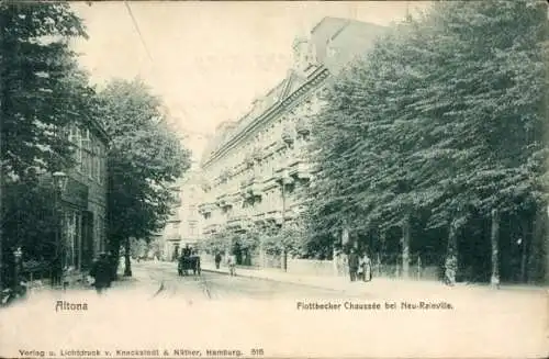 Ak Hamburg Altona, Flottbecker Chaussée bei Neu Rainville