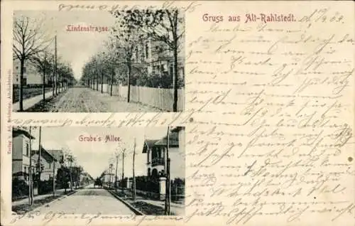 Ak Hamburg Wandsbek Rahlstedt, Lindenstraße, Grube's Allee