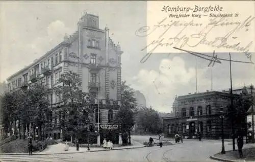 Ak Hamburg Mitte Borgfelde, Borgfelder Burg, Standesamt 21