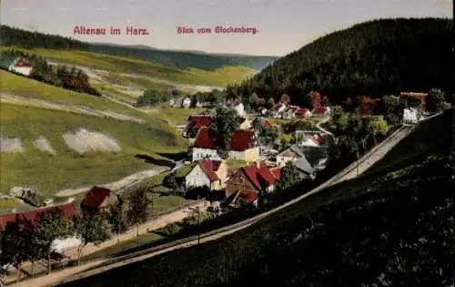 Ak Altenau im Harz, Blick vom Glockenberg
