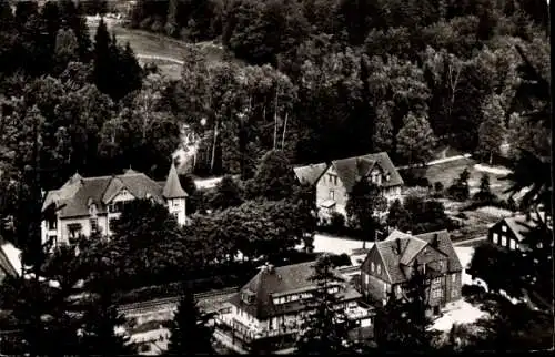 Ak Lautenthal Langelsheim im Oberharz, Blick von oben