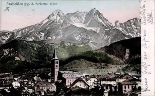Ak Saalfelden am Steinernen Meer in Salzburg, Gesamtansicht