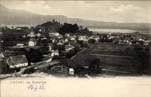 Ak Kochel am See Oberbayern, Panorama