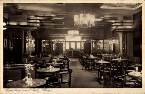 Ak Duisburg im Ruhrgebiet, Conditorei Café König, Innenraum