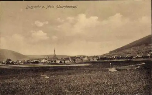 Ak Bürgstadt in Unterfranken, Teilansicht, Kirchturm