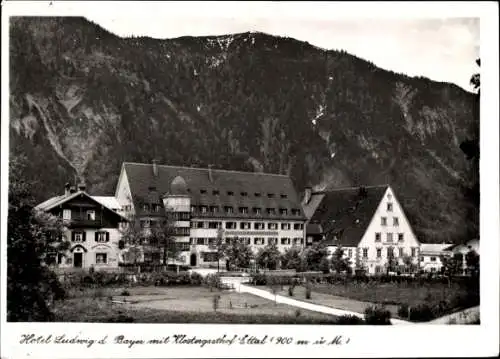 Ak Ettal in Oberbayern, Hotel Ludwig d. Bayer mit Klostergasthof