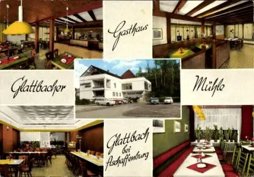 Ak Glattbach Lindenfels im Odenwald, Gasthaus Glattbacher Mühle, Innenansicht