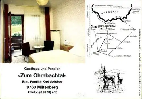 Ak Miltenberg am Main Unterfranken, Gasthaus Zum Ohrnbachtal