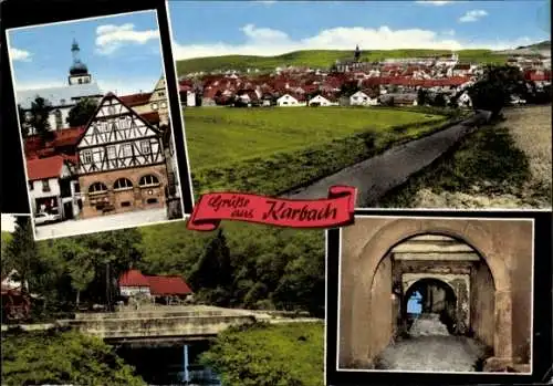 Ak Karbach Rauhenebrach im Steigerwald Unterfranken, Gesamtansicht