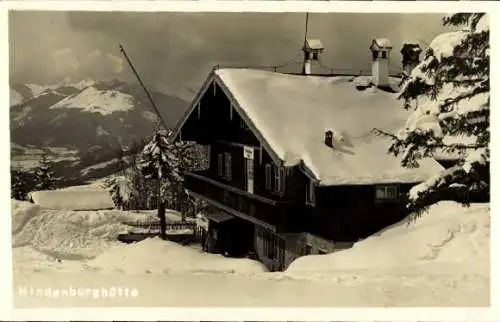 Foto Ak Reit im Winkl Oberbayern, Hindenburghütte, Winter