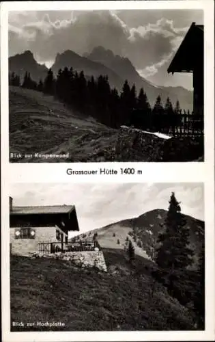 Ak Grassau in Oberbayern, Grassauer Hütte, Kampenwand, Hochplatte
