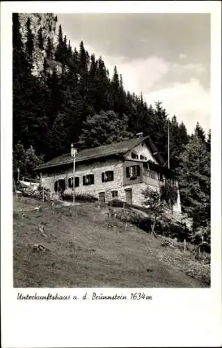 Ak Oberaudorf in Oberbayern, Brünnstein, Unterkunftshaus