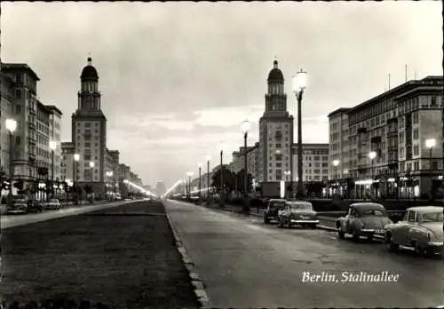 Ak Berlin Friedrichshain, Stalinallee