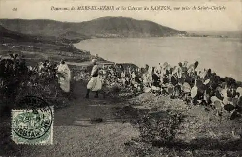 Ak Mers El Kebir Algerien, Panorama, Coteaux du Santon