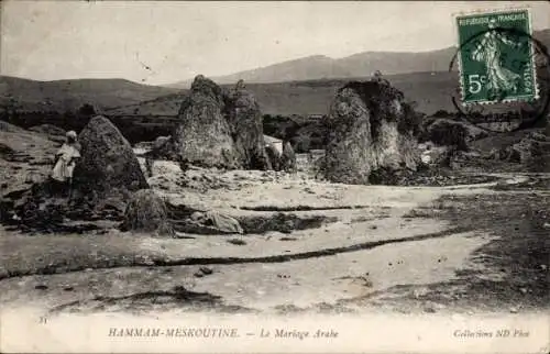 Ak Hammam Meskoutine Algerien, Die arabische Hochzeit