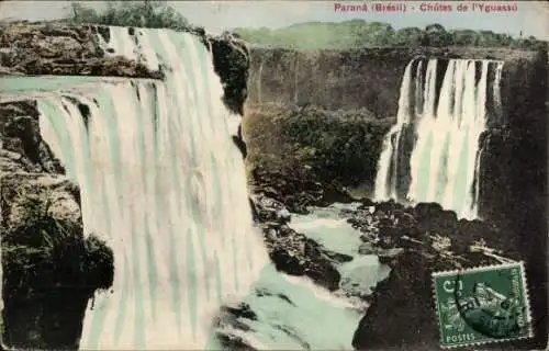 Ak Paraná Brasilien, Iguaçu, Wasserfall