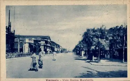 Ak Viareggio Toscana, Viale Regina Margherita, Straßenpartie