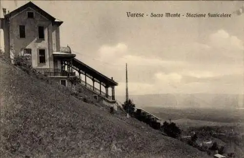 Ak Varese Lombardia, Standseilbahnstation, Sacro Monte