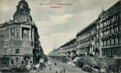 Ak Budapest Ungarn, Andrassy Straße