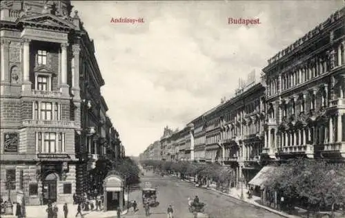 Ak Budapest Ungarn, Andrassy Straße