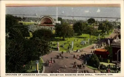 Ak Toronto Ontario Kanada, Gelände der Canadian National Exhibition zeigt Musikmuschel