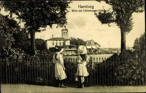 Ak Hamburg Nord Uhlenhorst, Fährhaus, Mädchen