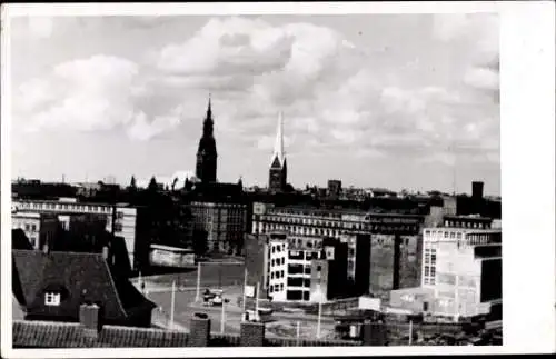 Foto Ak Hamburg Deutschland, Panorama, Kirchtürme