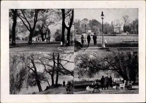 Ak Hamburg, Partien an der Alster, Schloss, Kinderwagen