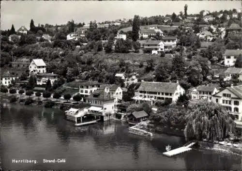 Ak Herrliberg am Zürichsee Kanton Zürich, Strand-Cafe