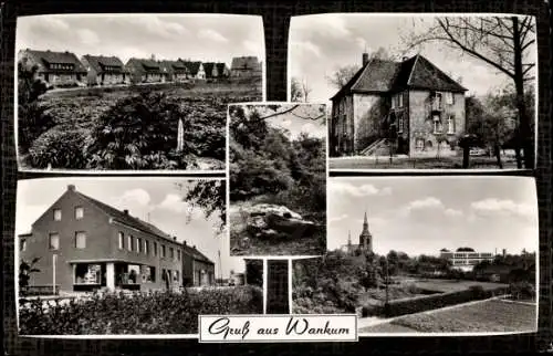 Ak Wankum Wachtendonk am Niederrhein, Feinkosthandlung, Ortsansichten