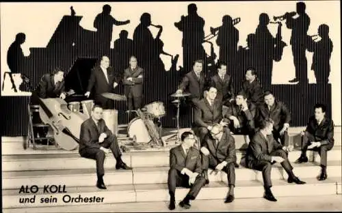 Ak Sänger und Schauspieler Alo Koll, Gruppenbild, Orchester