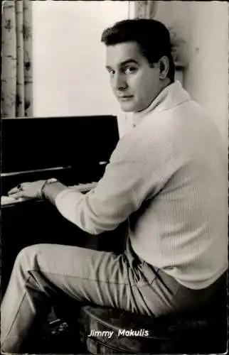 Ak Schauspieler Jimmy Makulis, Portrait, Sänger, Klavier