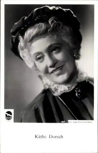 Ak Schauspielerin Käthe Dorsch, Portrait, Hut