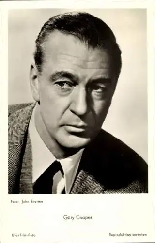 Ak Schauspieler Gary Cooper, Portrait
