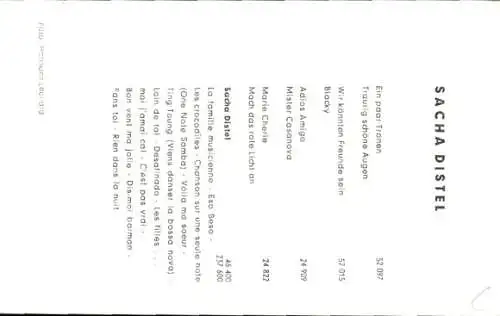 Ak Schauspieler Sacha Distel, Portrait, Sänger