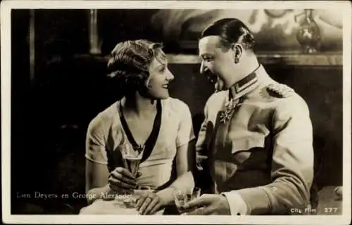 Ak Schauspieler Lien Deyers und George Alexander, Portrait, Autogramm