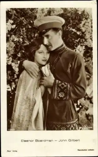 Ak Schauspielerin Eleanor Boardmann, Schauspieler John Gilbert Portrait, Autogramm